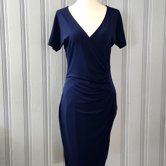 Boston Proper Navy Blue Dress - Picture 1 of 5